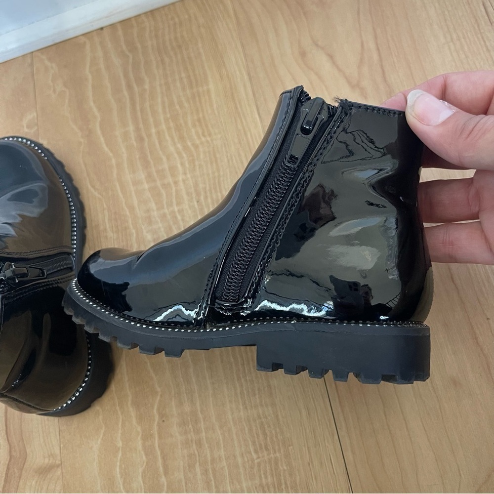 Mix No. 6 Chelsie Size 9M Ankle Booties Toddler Patent Leather Size Zip Boots - Picture 9 of 10